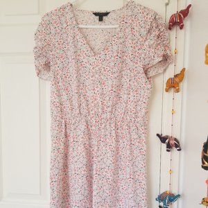 Banana Republic Puff Sleeve Fit-&-Flare Dress